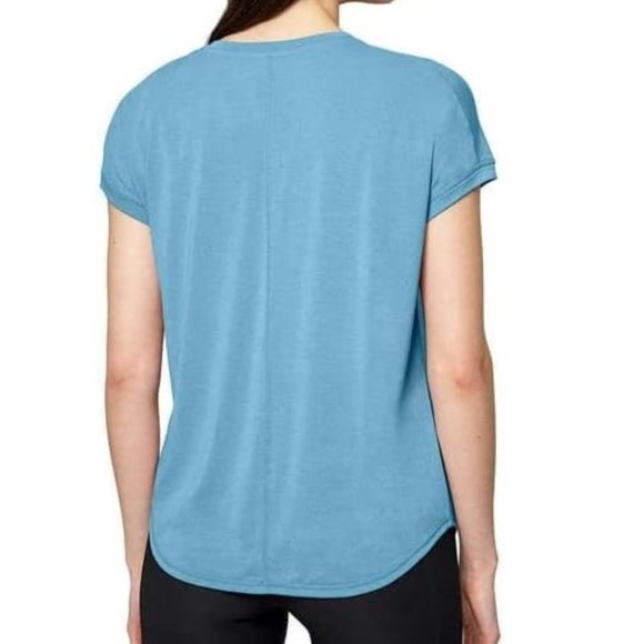 NWT Mondetta Women UltraSoft Short Sleeve V-Neck Tee Dust Blue Size S $45 2HL104 - Picture 2 of 3
